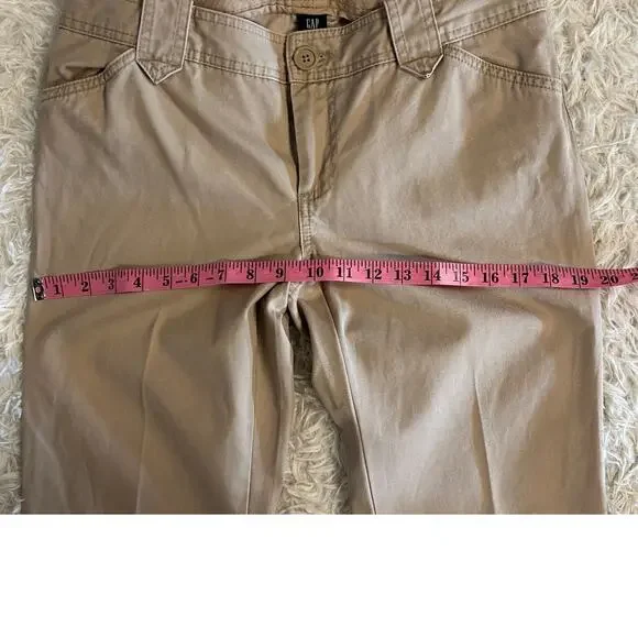 Gap Women's Sz 8R 100% Cotton Straight Leg Utility Flap Pocket Khaki Pants #0403 - Picture 11 of 11